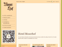 Tablet Screenshot of moserhof.it